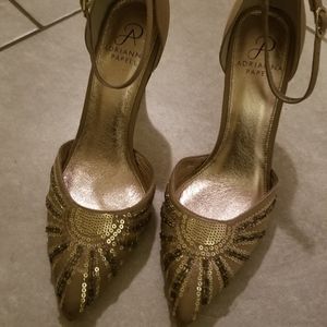 Adrianna Papell Satin Strap Heels